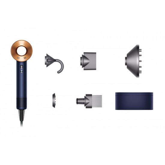 Dyson HD07 Supersonic Πιστολάκι Μαλλιών (412525-01) Dark Blue/Dark Blue/Bright Copper (Gift Pack)