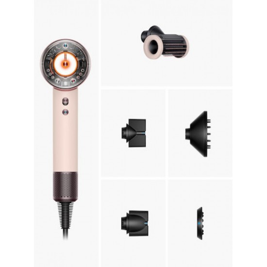 Dyson HD16 Supersonic Nural Straight+Wavy Επαγγελματικό Πιστολάκι Μαλλιών με Φυσούνα 1600W (113407-01) Ceramic Pink/Rose Gold