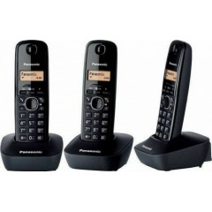 Panasonic KX-TG1611GRH Ασύρματο Τηλέφωνο Μαύρο