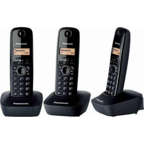 Panasonic KX-TG1611GRH Ασύρματο Τηλέφωνο Μαύρο