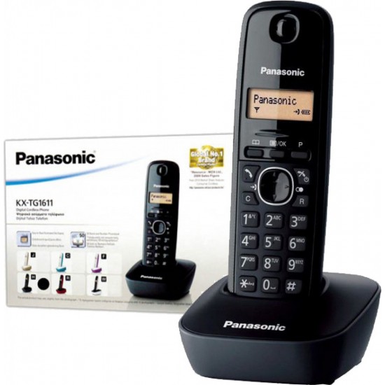 Panasonic KX-TG1611GRH Ασύρματο Τηλέφωνο Μαύρο