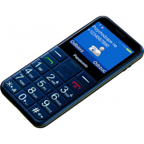 Panasonic KX-TU155 Single SIM Κινητό με Μεγάλα Κουμπιά Μπλέ