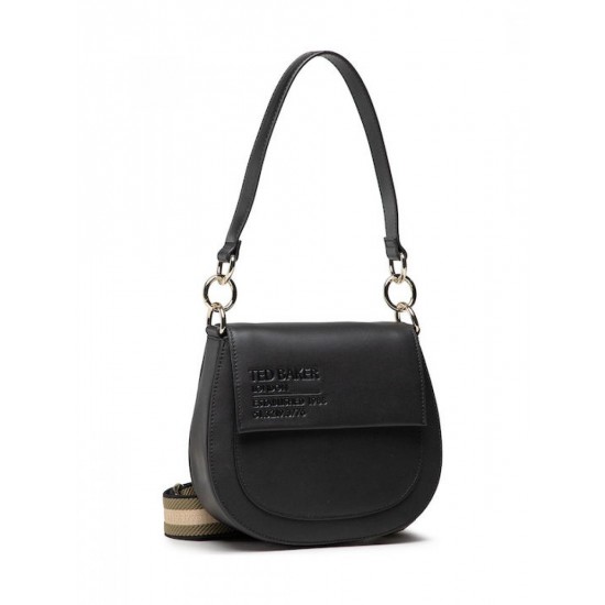 Ted Baker Darcell Δερμάτινη Γυναικεία Τσάντα Ώμου (258599) Μαύρη