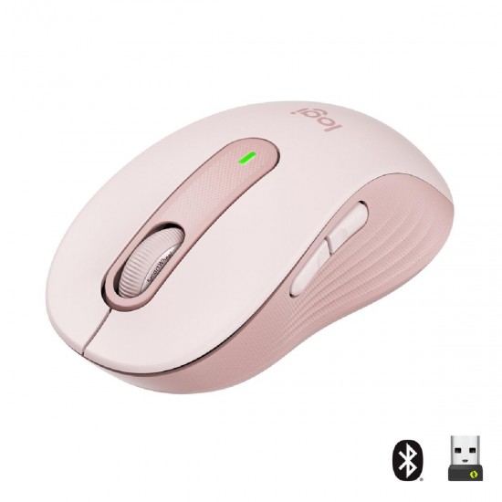 Logitech Signature M650 Ασύρματο Bluetooth Ποντίκι Ροζ (910-006254)