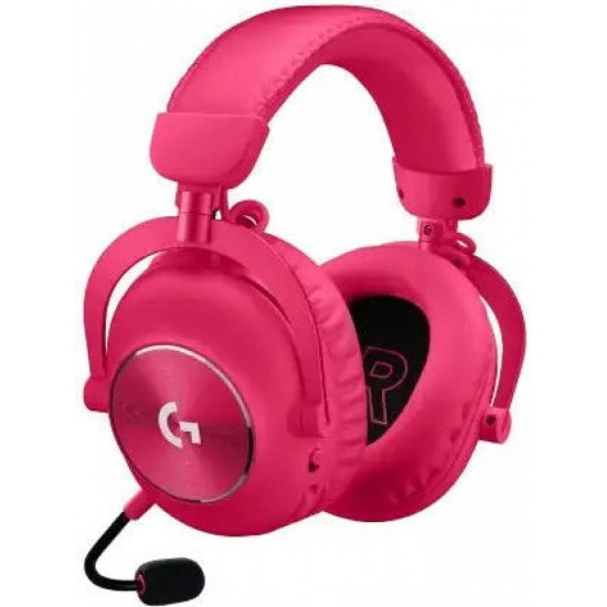 Logitech Pro X 2 Lightspeed Wireless Over Ear Gaming Headset (981-001275) Pink