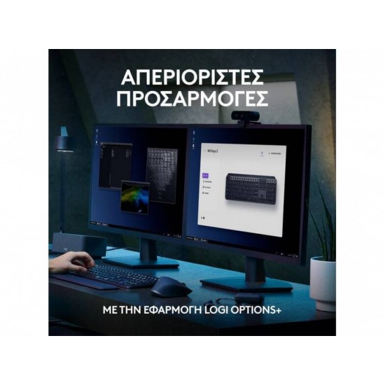 Logitech MX Keys S Ασύρματο Bluetooth Πληκτρολόγιο Αγγλικό US (920-011587) Black