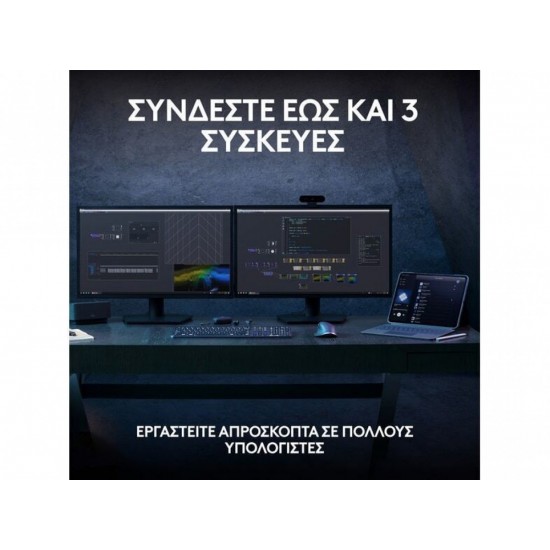 Logitech MX Keys S Ασύρματο Bluetooth Πληκτρολόγιο Αγγλικό US (920-011587) Black