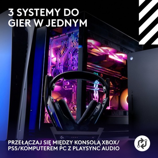 Logitech ASTRO A50 (Gen 5) Ασύρματο Over Ear Gaming Headset με σύνδεση Bluetooth / USB (939-002224) Black