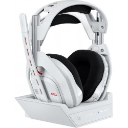 Logitech ASTRO A50 (Gen 5) Ασύρματο Over Ear Gaming Headset με σύνδεση Bluetooth / USB (939-002230) Λευκό