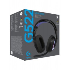 Logitech G522 Lightspeed Headphones Wireless/Wired Gaming Headset (981-001544) Black