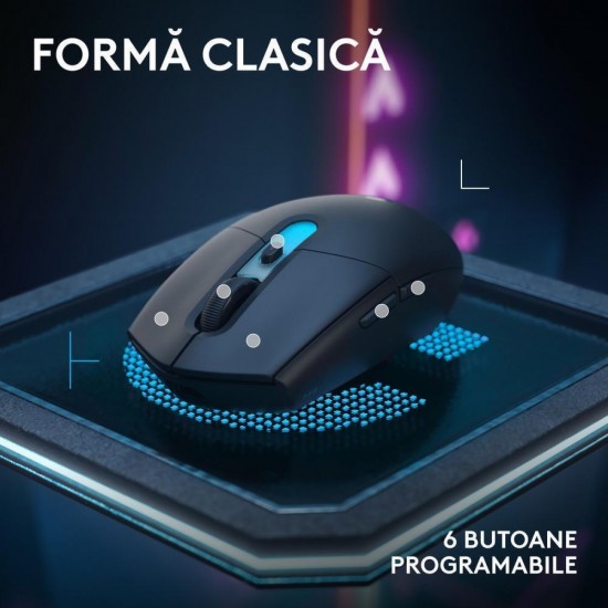 Logitech G305 X Superlight Ασύρματο RGB Gaming Ποντίκι 44000 DPI (910-007740) Μαύρο