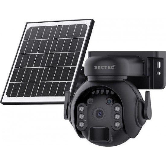 SECTEC smart ηλιακή κάμερα ST-515C-3M-4G-BK, 3MP, 4G, SD, PTZ