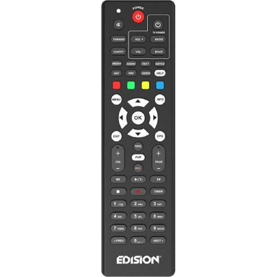 Edision EDI-RCU 3 Learn OS Learn OS Γνήσιο Τηλεχειριστήριο Ψηφιακού Δέκτη (07-00-0063)