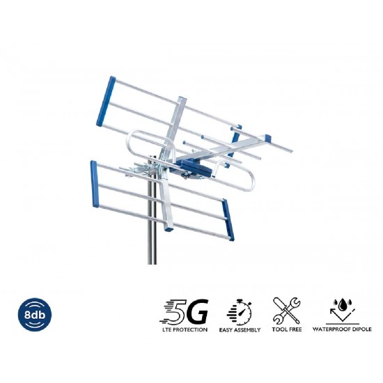 Edision Yagi 8db Κεραία 5G 21-48 (26-00-0001)