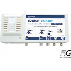 Edision CAM-300 Κεντρικός Ενισχυτής Επίγειων Ψηφιακών Καναλιών DVB-T/T2 5G 2UHF 1VHF/FM 115dBμV