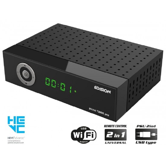 Edision Picco T265 Pro Ψηφιακός Δέκτης Mpeg-4