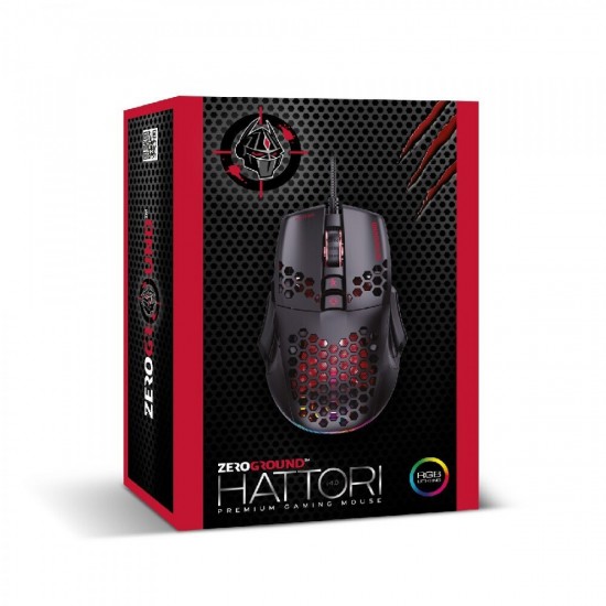 Zeroground HATTORI v4.0 RGB Gaming Ποντίκι 7200 DPI Μαύρο