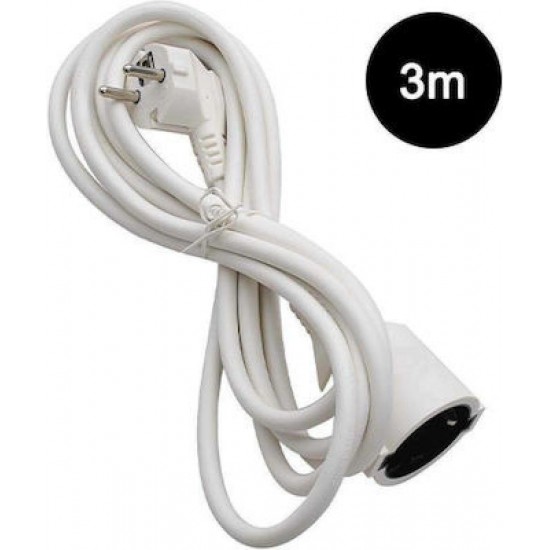 Lamtech Μπαλαντέζα Προέκταση Καλωδίου με Μήκος 3m (LAM111900) Λευκή