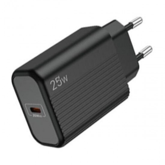 Lamtech Φορτιστής Χωρίς Καλώδιο με Θύρα USB-C 25W Power Delivery (LAM112723) Μαύρος