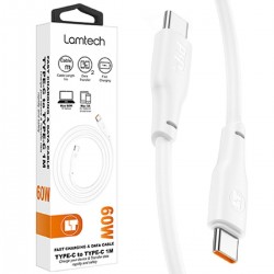 Lamtech Fast Charging and Data Cable (LAM113133) White
