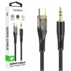 Lamtech Audio Cable Type-C to Jack 3.5mm 1m (LAM113386) Black