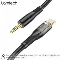 Lamtech Audio Cable Type-C to Jack 3.5mm 1m (LAM113386) Black