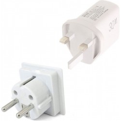 Lamtech Φορτιστής Χωρίς Καλώδιο με Θύρα USB-A και Θύρα USB-C 30W Power Delivery / Quick Charge 3.0 Λευκός (LAM980794)