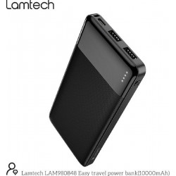 Lamtech Power Bank 10000mAh με 2 Θύρες USB-A Μαύρο