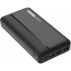 Crystal Audio PBK6K Power Bank 30000mAh 22.5W με 3 Θύρες USB-A και Θύρα USB-C Power Delivery Black