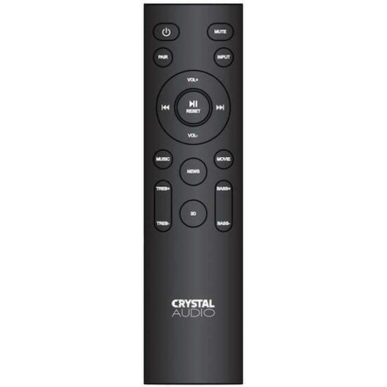 Crystal Audio Soundbar 2.1 Bluetooth και HDMI 240W με Τηλεχειριστήριο (CASB240HD) Μαύρο