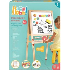 As company Happihobbi Magnet Ξύλινος Μαγνητικός Επιδαπέδιος Πίνακας 2 Όψεων Για 3+ Χρονών 1029-64087