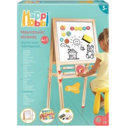 As company Happihobbi Magnet Ξύλινος Μαγνητικός Επιδαπέδιος Πίνακας 2 Όψεων Για 3+ Χρονών 1029-64087