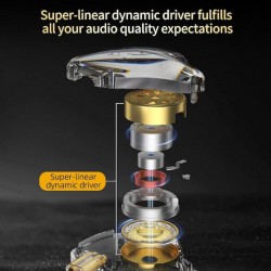 KZ Ακουστικά Ψείρες In Ear Edx με Bluetooth Διάφανα