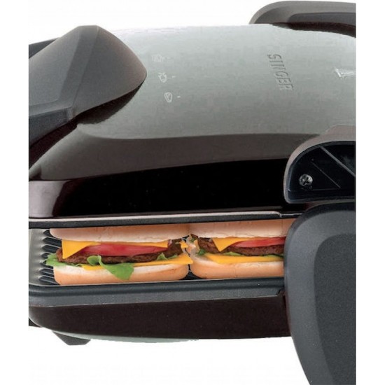 Singer Combi Grill Ψηστιέρα Τοστιέρα 1800W (CG1800AN) Μαύρη
