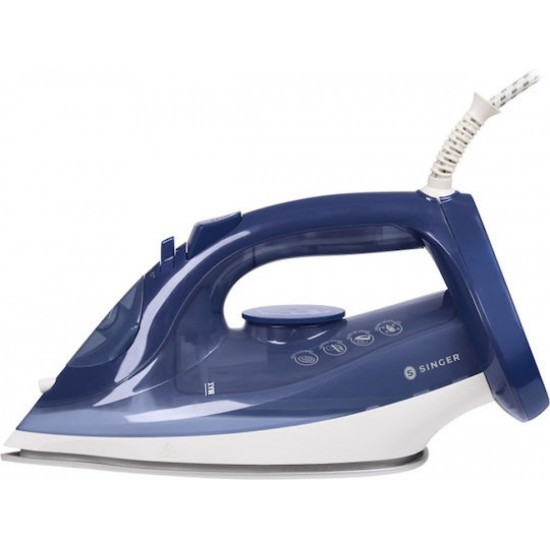 Singer Σίδερο Ατμού 2200W με Κεραμική Πλάκα και Συνεχόμενη Παροχή Ατμού 25gr/min (STI-1724) Μπλε