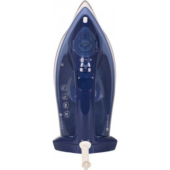 Singer Σίδερο Ατμού 2200W με Κεραμική Πλάκα και Συνεχόμενη Παροχή Ατμού 25gr/min (STI-1724) Μπλε