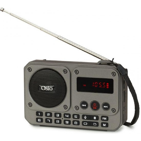 Osio Digital Portable Radio with Bluetooth (OPR-3020) Gray