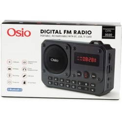 Osio Digital Portable Radio with Bluetooth (OPR-3020) Gray