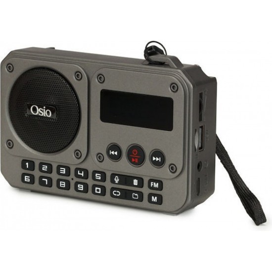 Osio Digital Portable Radio with Bluetooth (OPR-3020) Gray