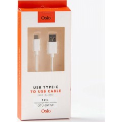 Osio Cable USB Type-C to USB-A 1.2m (OTU-5912W) White