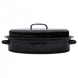 Estia Γάστρα Οβάλ Enamel με Σχάρα 40x27cm 4.8L