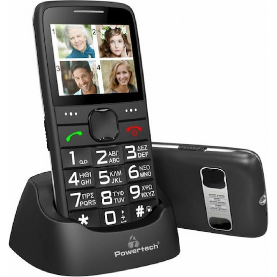 Powertech Sentry Eco V2 Κινητό Τηλέφωνο Dual Sim (PTM-18) Μαύρο