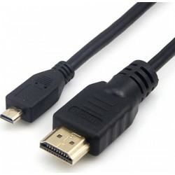Powertech HDMI 1.4 High Speed 1080p 120Hz Cable HDMI male - micro HDMI male 1.5m Μαύρο