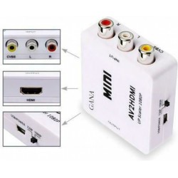 Powertech Μετατροπέας RCA female σε HDMI female (CAB-H119) Λευκό