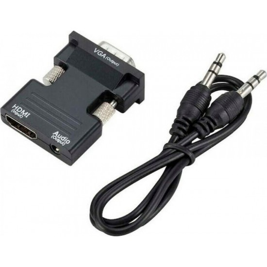 Powertech Μετατροπέας 3.5mm / HDMI female σε VGA male 1τμχ (CAB-H120)