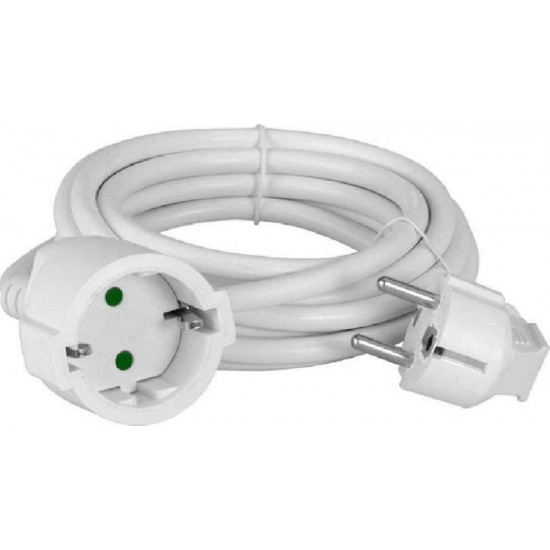 Powertech Μπαλαντέζα Προέκταση Καλωδίου με Μήκος 3m (PT-888) Λευκή