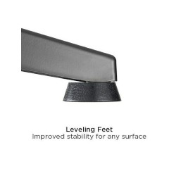 Brateck (GMD03-2) Black Γραφείο Gaming Ξύλινο με Μεταλλικά Πόδια 120x60x75εκ.