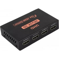 Powertech (PTH-048) 4K 3D 4x HDMI Splitter