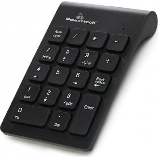 POWERTECH ασύρματο αριθμητικό πληκτρολόγιο PT-939, 2.4GHz, μαύρο