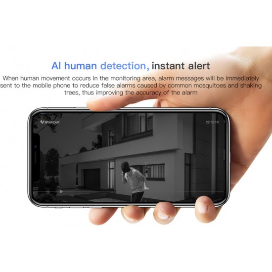 Vstarcam (CS64) Smart IP Κάμερα 1080p Full HD, 3MP, WiFi, Αδιάβροχη